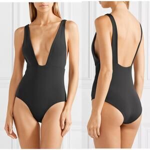 NWT Mara Hoffman Audrey One Piece Deep Cut Swimsuit Swim Surf Paddle Size L